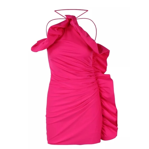P.A.R.O.S.H. Ruffled Mini Dress Pink 