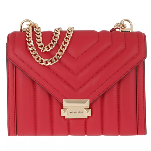 MICHAEL Michael Kors Whitney LG Shoulder Bright Red Envelope Bag