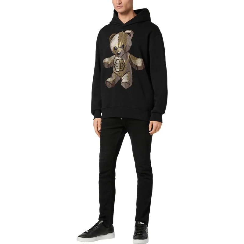 Philipp Plein Top Hoodie Teddy schwarz(Image 5)