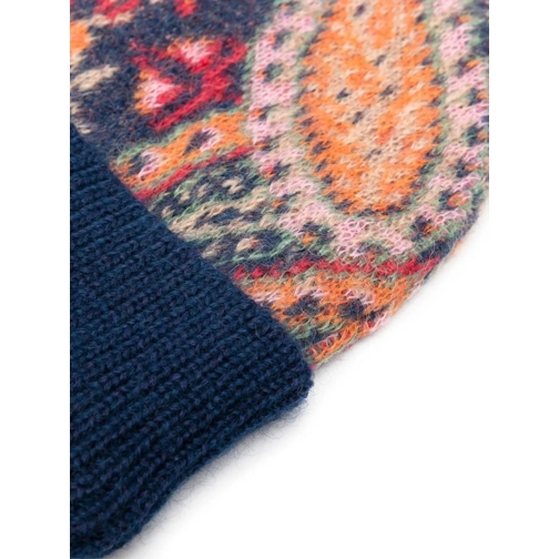 Etro  Paisley Jacquard Beanie blau