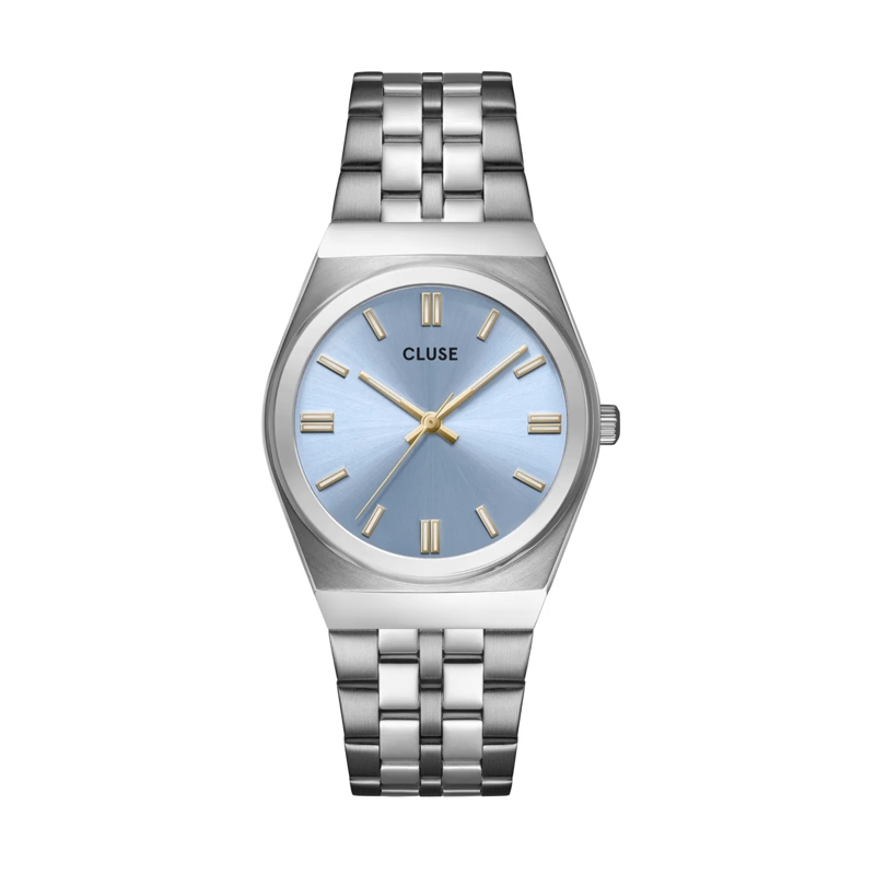 CLUSE Montre à quartz Retro 70s Uhr Silber
