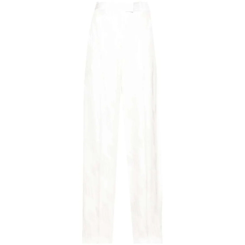 The Attico  Logo-Jacquard Trousers White