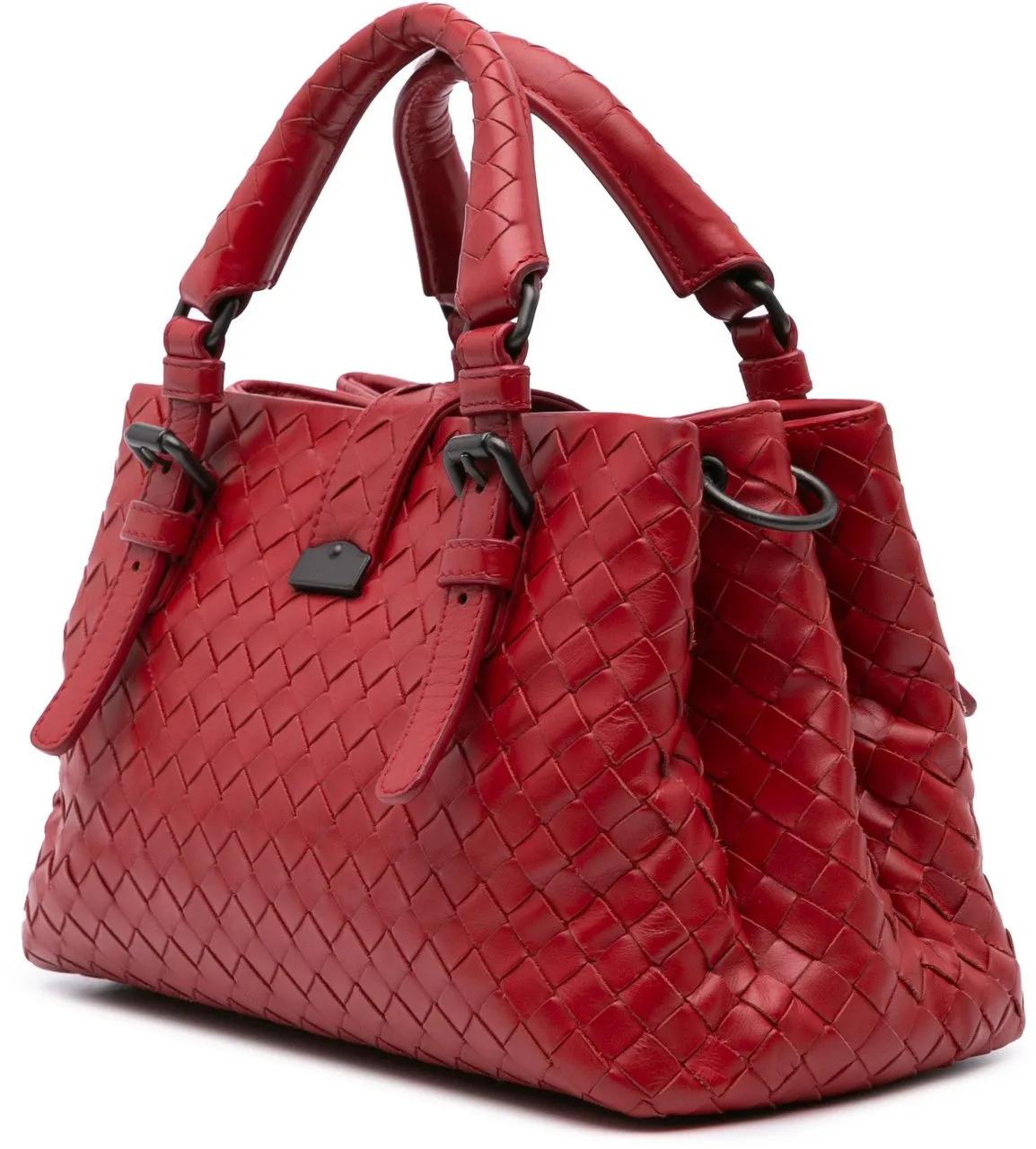 Thumbnail - Bottega Veneta Hobo Bags - Mini Nappa Intrecciato Roma Satchel - Gr. unisize - in Rot - für Damen