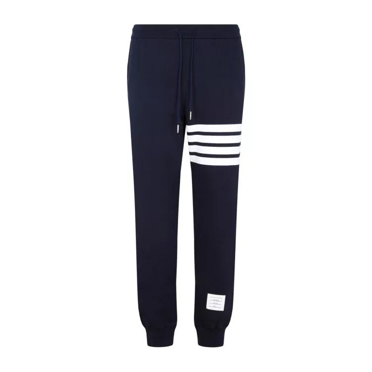 Thom Browne - Navy Cotton Classic 4-Bar Sweatpants - Größe 4 - blau