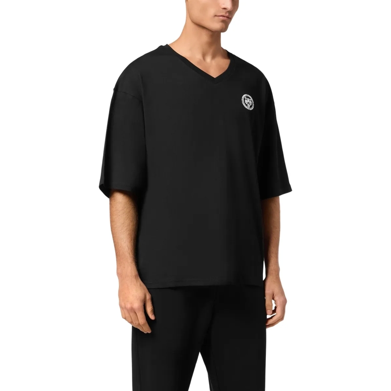 Plein Sport T-Shirt T-Shirt V-Ausschnitt Ss schwarz(Image 3)