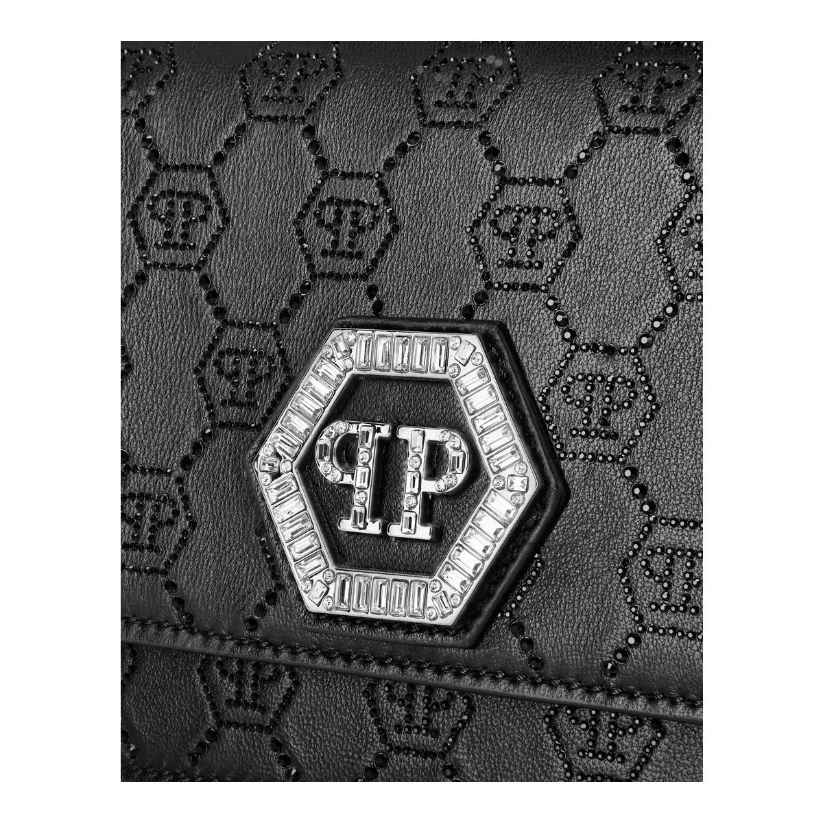 Thumbnail - Philipp Plein Hobo Bags - Klappentasche Hexagon Verziert - Gr. unisize - in Schwarz - für Damen