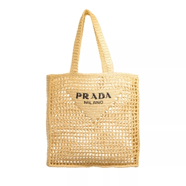 Prada Shopping Bag Crochet Natural Tote