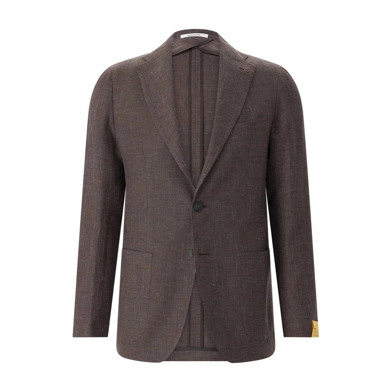 Tagliatore Veste de costume Sakko mit Leinen & Baumwolle braun