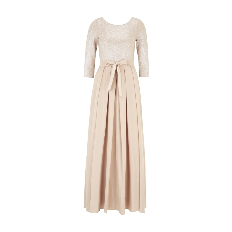 Vera Mont  Abendkleid mit Glitzer Beige