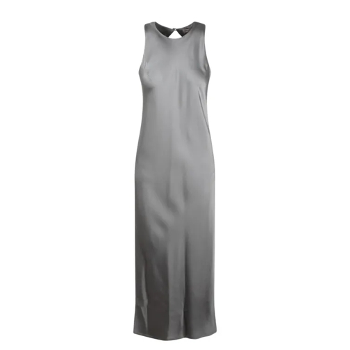 Herno  Fluid Satin Dress Grey