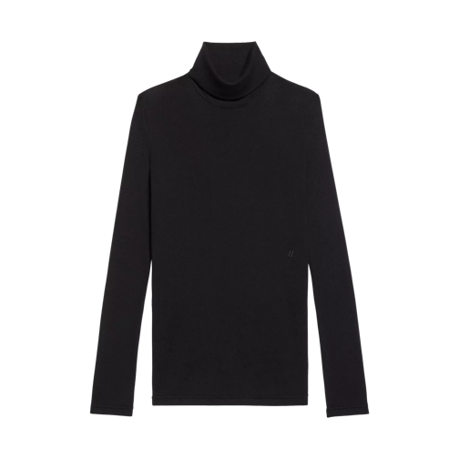 Helmut Lang Rollkragen Oberteil black black 