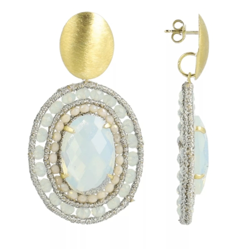 LOTT.gioielli CE SI Filled Oval 2 rings with Stone L  Holo/Crystal Pendant d'oreille