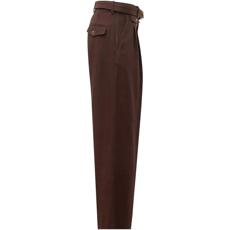 Drôle De Monsieur  Pantalone Largo Marrone con Cintura braun(Image 3)
