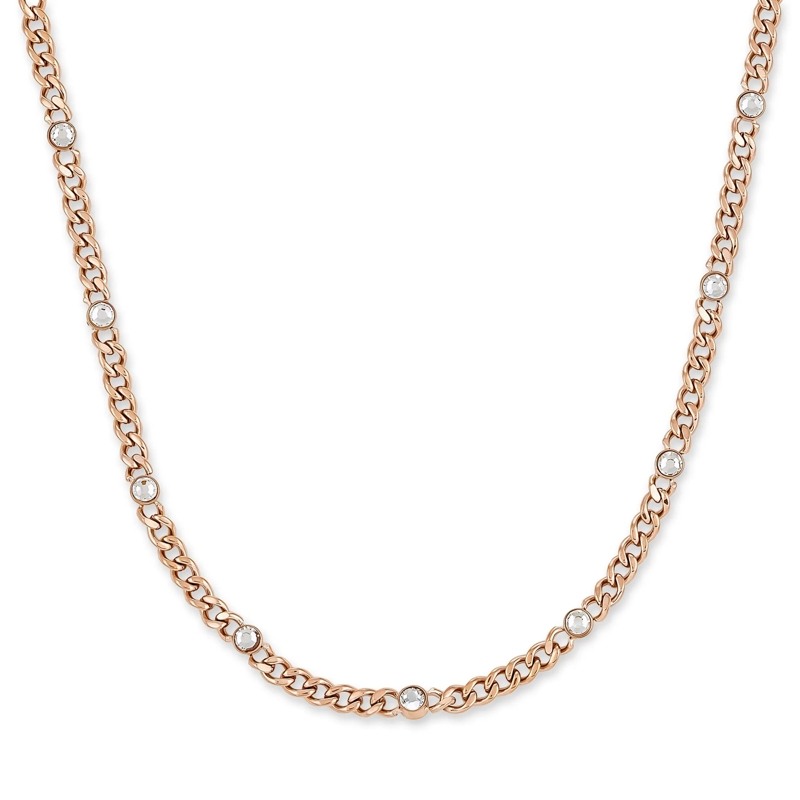 Copenhagen Mittellange Halskette Edelstahl Glittery rose