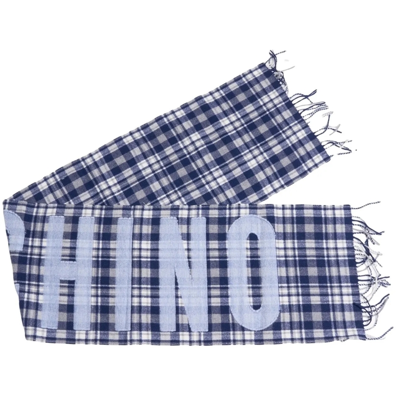 Moschino Écharpe en laine Scarf with logo print blau