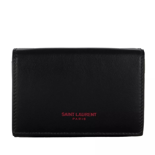 Saint Laurent Wallet Leather Black Tri-Fold Portemonnaie