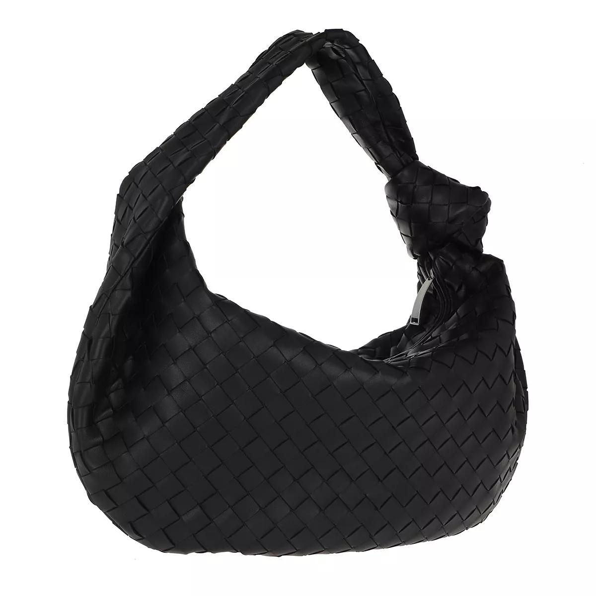 Bottega Veneta Hobo bags Jodie Intrecciato Knot Shoulder Bag Leather in zwart