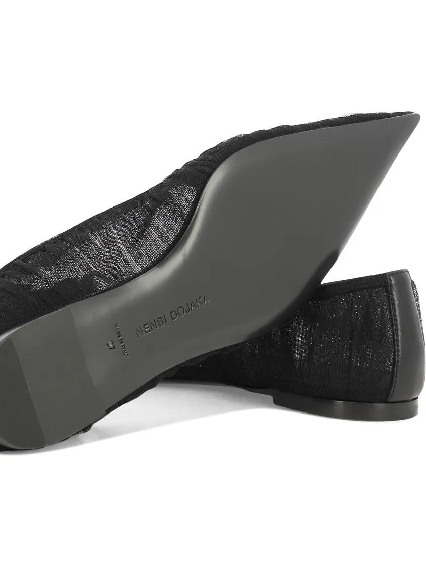 Thumbnail - Pointed-Toe Ballet Flats - Gr. 39 (EU) - in Schwarz