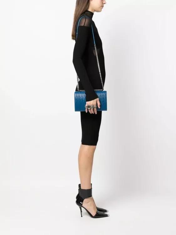 Alexander mcqueen Shoppers The Four Ring Blue Shoulder Bag in blauw