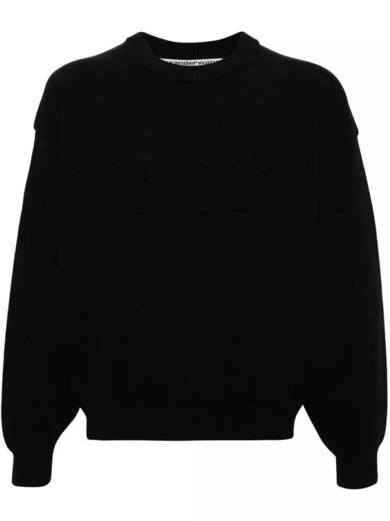 Alexander Wang - Crochet-Logo Cotton-Blend Sweatshirt - Größe M - black