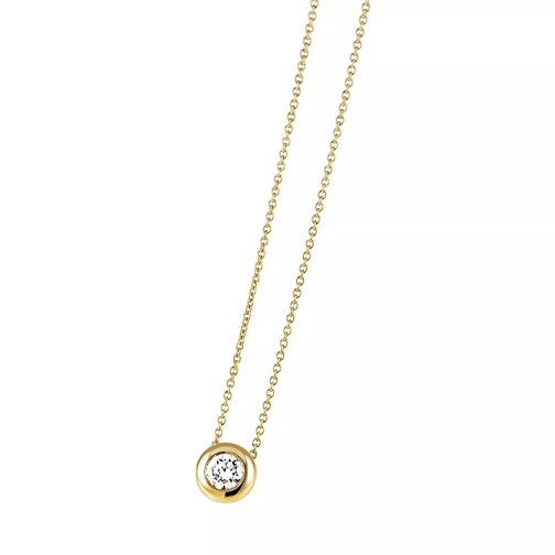 diamondline Pendant/Chain 375 1 Diamond approx. 0,10 ct. K-L-l Yellow Gold Medium Necklace