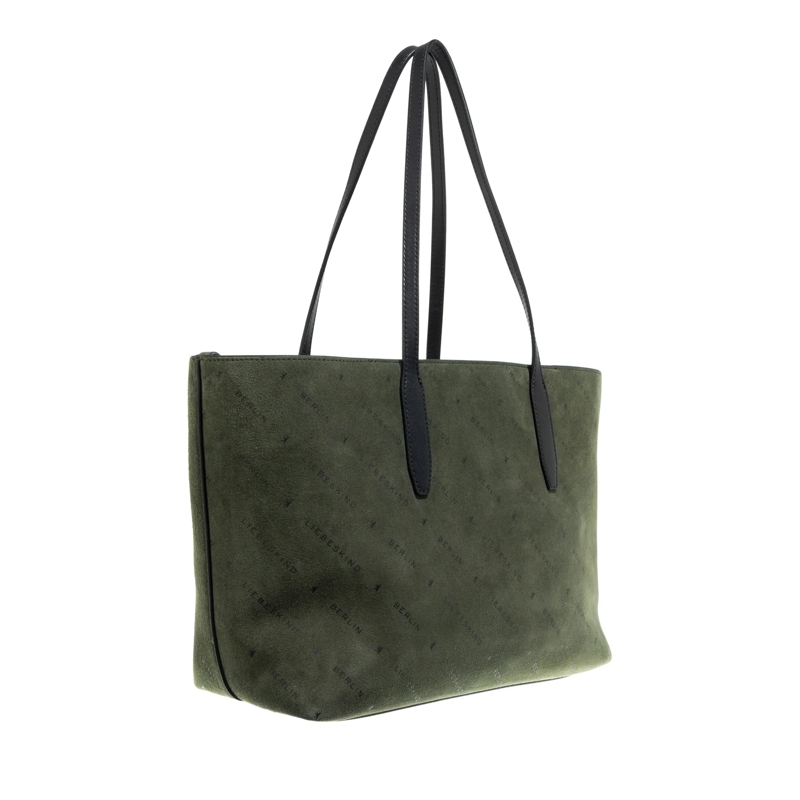 Liebeskind Berlin Shopper Monogram Diagonal Hydro Suede Shopper M Forest(Image 3)