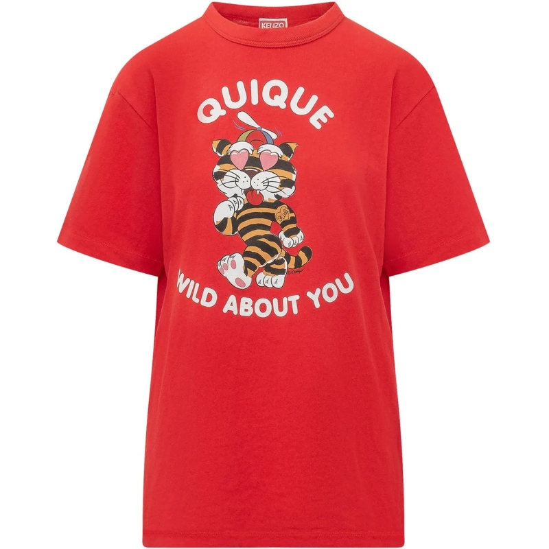 Kenzo T-shirt T-shirt Cartoon con Stampa Grafica rot