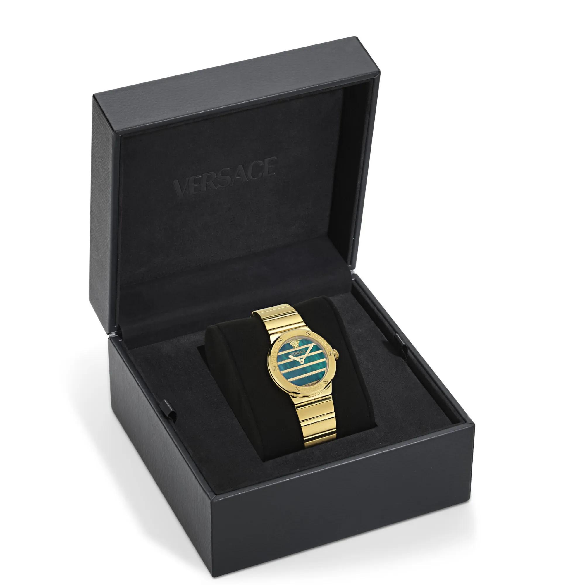 Thumbnail - Versace Uhr - Quarz-Analoguhr Greca Logo Pearl - Gr. unisize - in Gold - für Damen