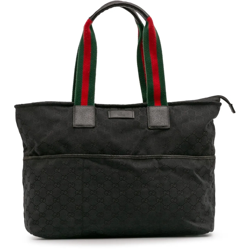 Gucci Shopper GG Canvas Web Tote schwarz