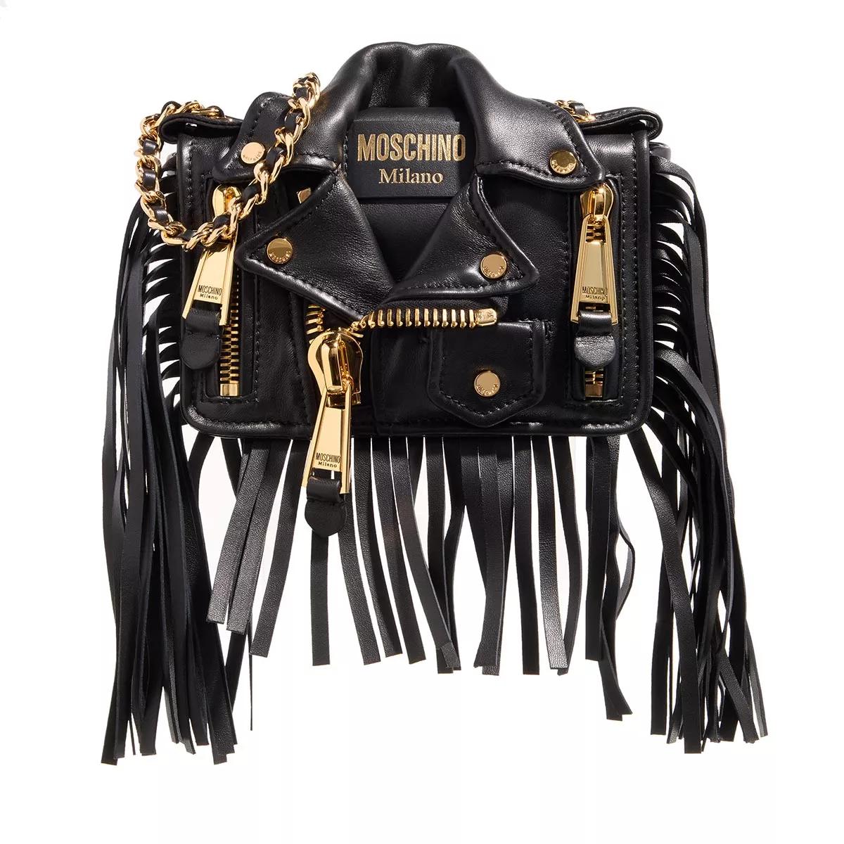 Moschino Crossbody Bags - Biker Bag Fringes - Gr. unisize - in Schwarz - für Damen