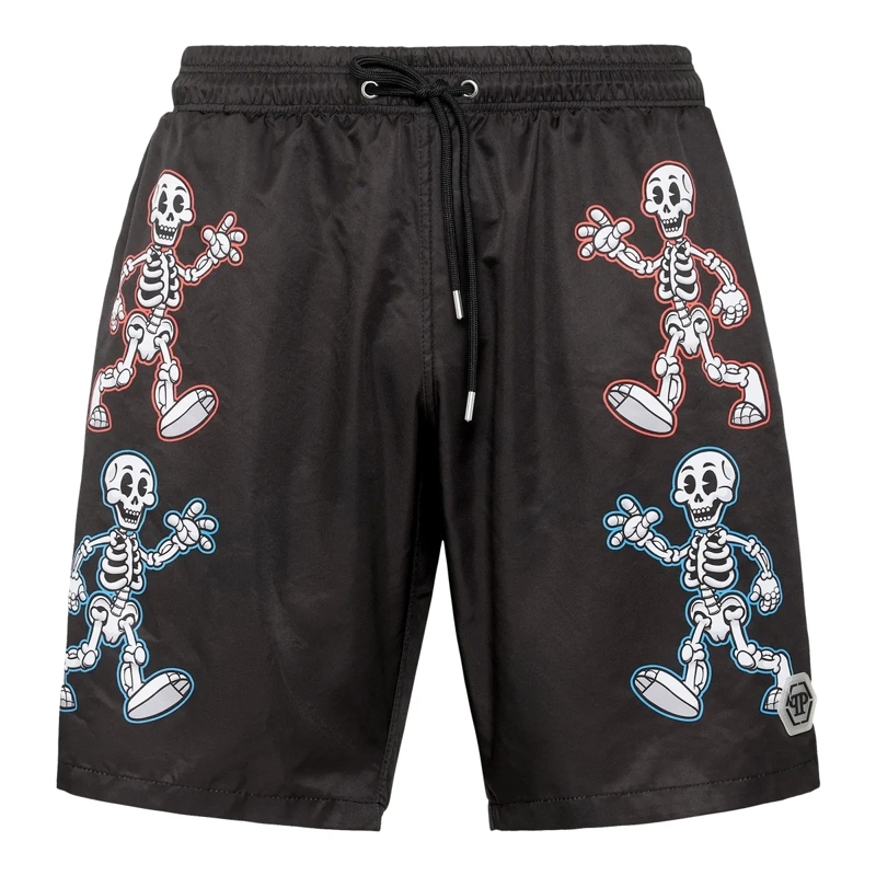 Philipp Plein  Badehose Skeleton schwarz
