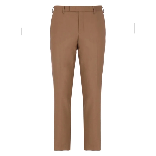 Pt Torino  Virgin Wool Trousers Brown