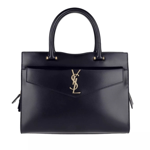 Saint Laurent Logo Cabas Tote Leather Navy Tote
