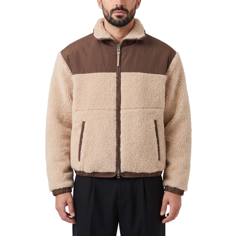 AMI Paris veste Jacke mit Teddyfell braun(Image 2)