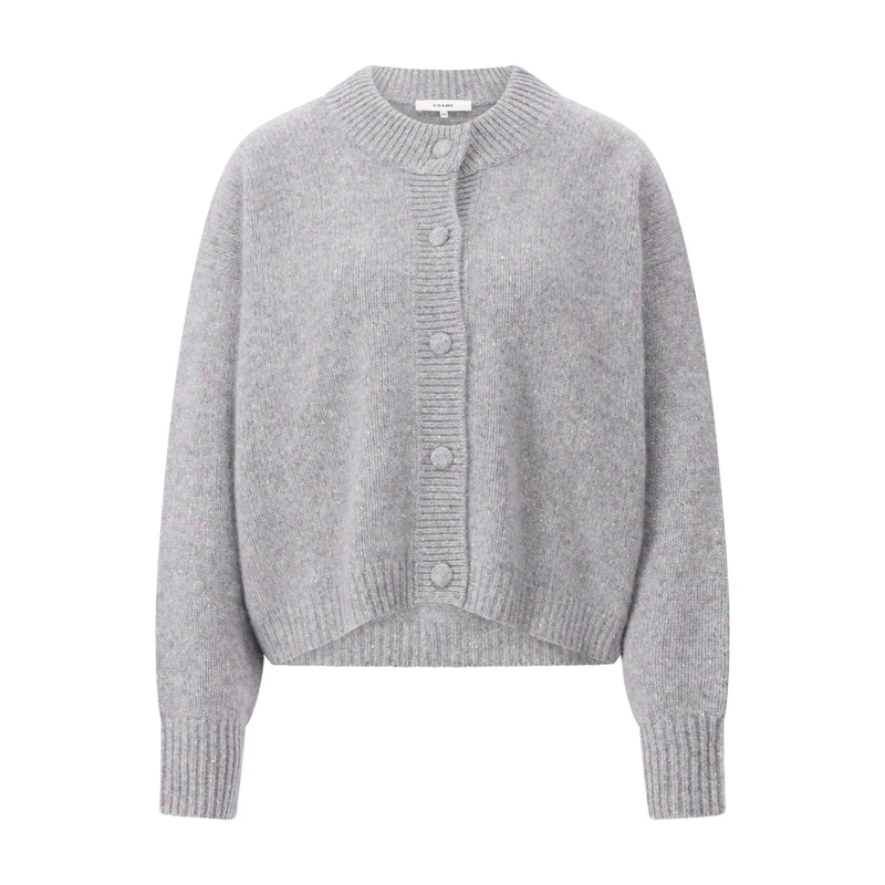 FRAME Pull Strickjacke aus Kaschmir Grau