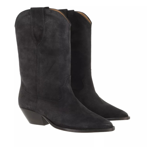 Isabel Marant Duerto Boots Suede Leather Faded Black Stivaletto alla caviglia