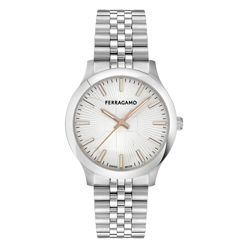 Salvatore Ferragamo Quarzuhr Quarz-Analoguhr Ferragamo Duo silber