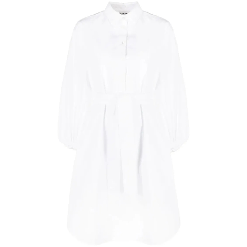 P.A.R.O.S.H. Robe midi Classic White Cotton Midi Dress White