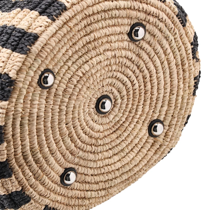 Valentino Garavani Tote Handtasche aus Raffia schwarz(Image 6)