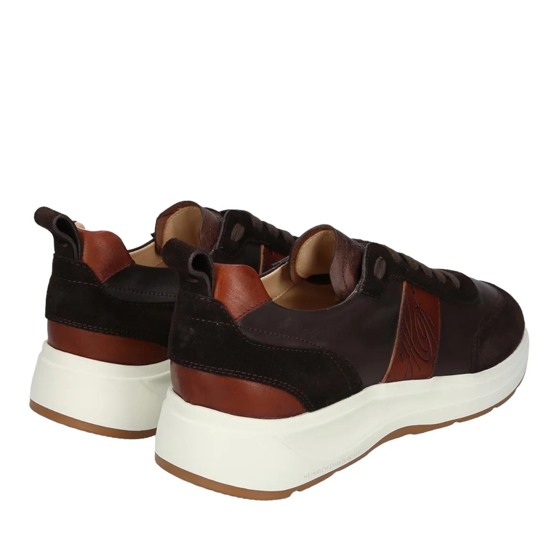 Heinrich Dinkelacker Sneaker basse Der Toronto Sneaker CL in Weiß mit Bordeaux-Akzent dunkel-braun(Image 2)