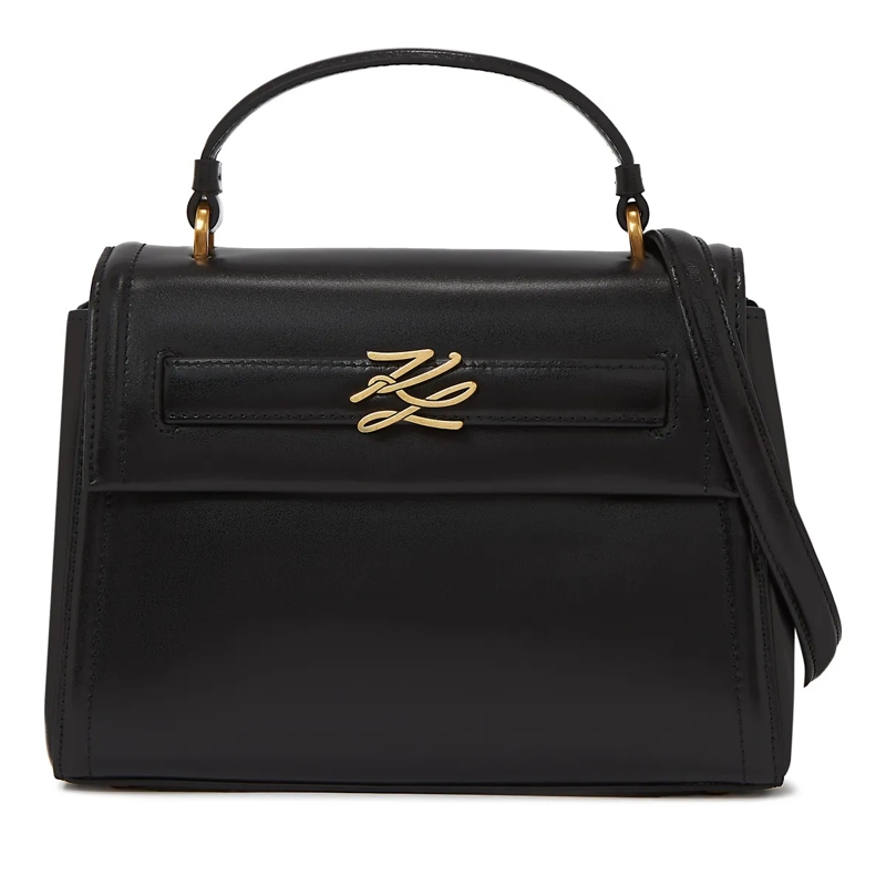 Karl Lagerfeld Tote K/Autograph kleine Handtasche mit oberem Tragegrif schwarz