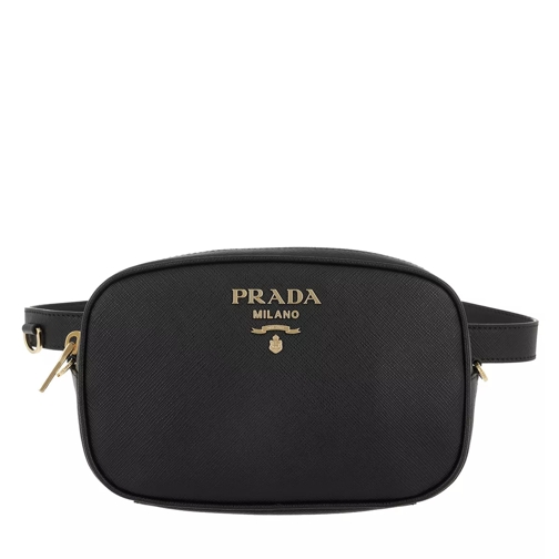 Prada Saffiano Leather Belt Bag Black Gürteltasche