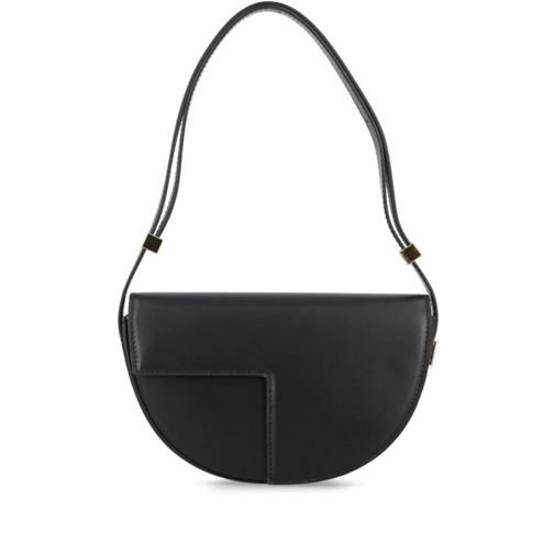 Patou Schoudertas Black Nappa Leather Bag Black