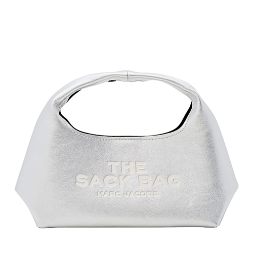 Marc Jacobs Crossbodytas The Mini Sack Metallic Leather Handbag Silver