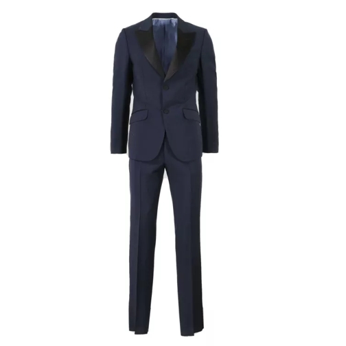 Gucci Fitted Mohair Wool Tuxedo Blue 