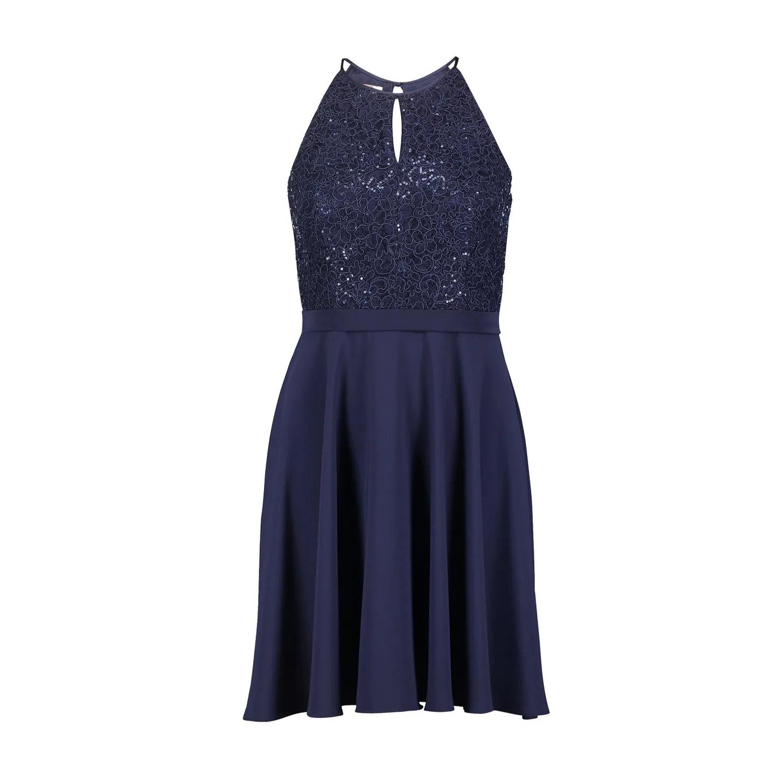 Vera Mont - Cocktailkleid mit Pailletten - Größe 42 - blau