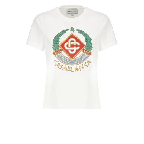 Casablanca White Cotton T-Shirt White Magliette