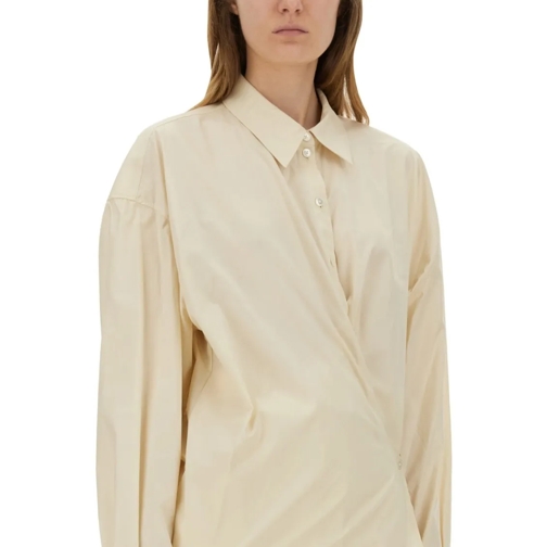 Lemaire Hemden "Straight Collar Twisted" Shirt Neutrals (Image 4)