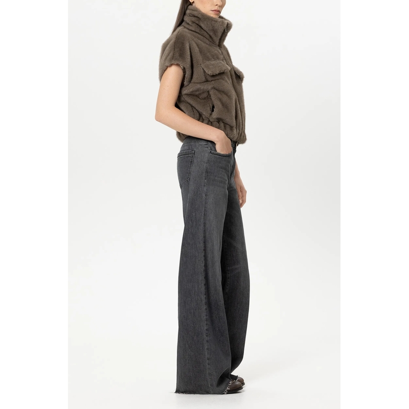 Luisa Cerano Wide-Leg-Jeans Authentic-Bootcut-Denim black(Image 3)