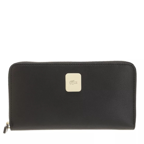 Lacoste L Zip Wallet Noir Continental Wallet-plånbok